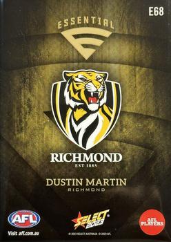 2023 Select AFL Footy Stars - Essentials #E68 Dustin Martin Back